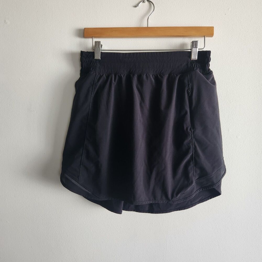 Lululemon Hotty Hot High-Rise Black Skirt *Long Athletic Size 8 sport yoga